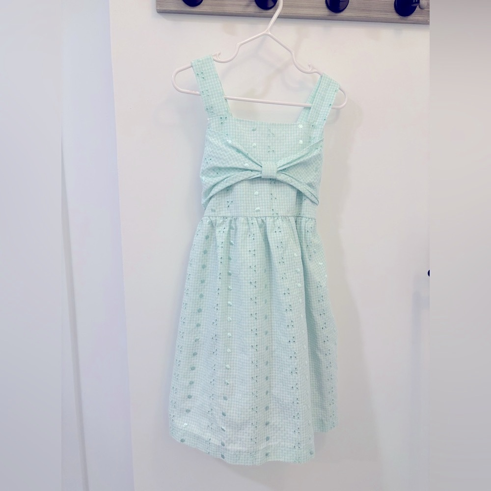 Bonnie Jean Green Sleeveless Sweetheart Sundress - Picture 2 of 4